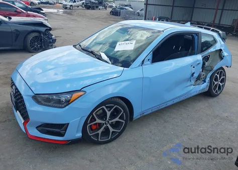 2019 Hyundai Veloster N z USA, uszkodzony, nr VIN KMHT36AH1KU001466